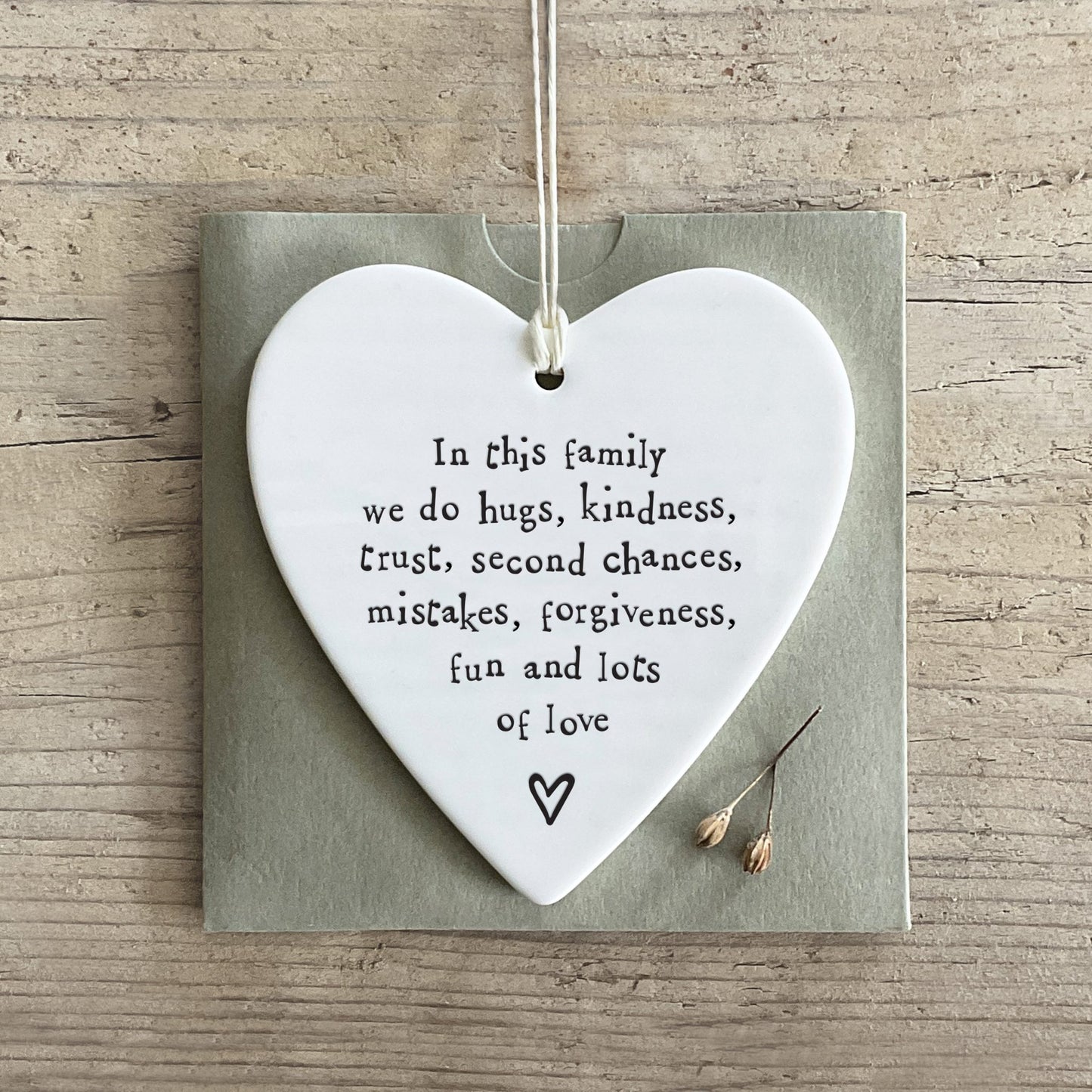 Porcelain Family Heart Keepsake – Home & Love Hanging Decoration | SHB Studio