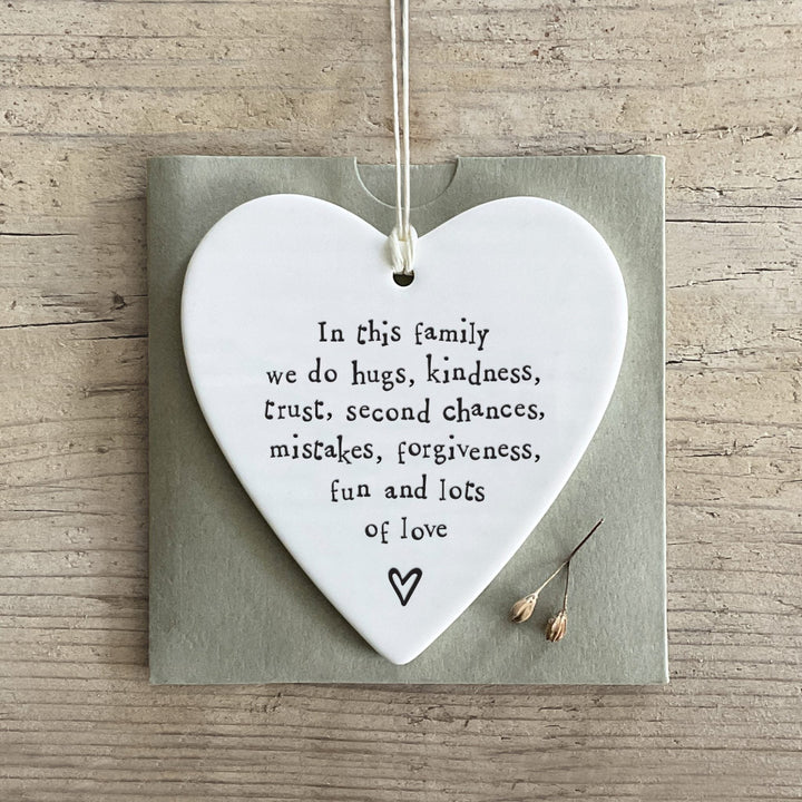 Porcelain Family Heart Keepsake 1