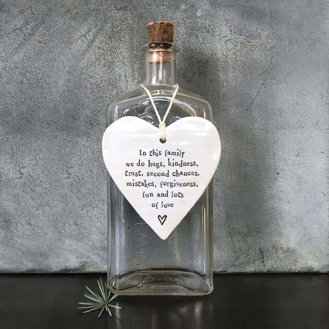 Porcelain Family Heart Keepsake – Home &amp; Love Hanging Decoration 1