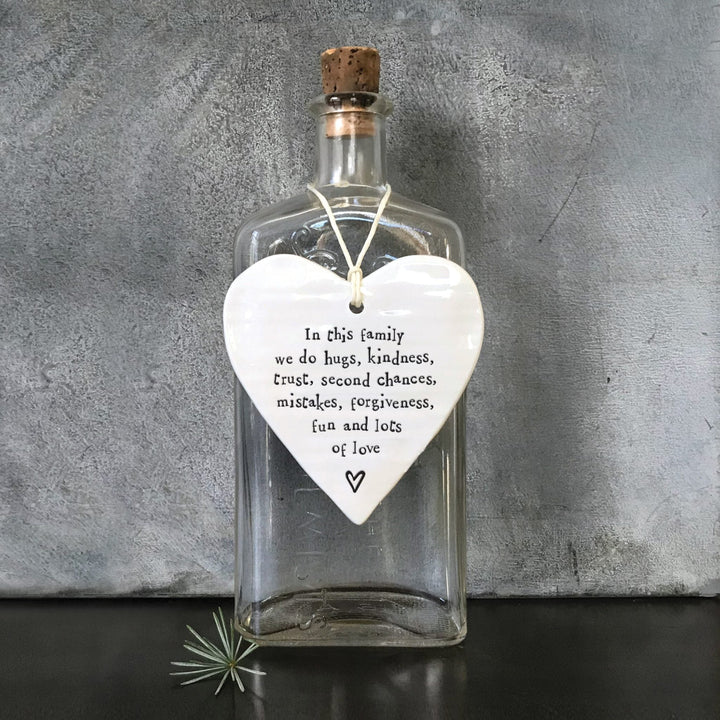 Porcelain Family Heart Keepsake – Home &amp; Love Hanging Decoration 1