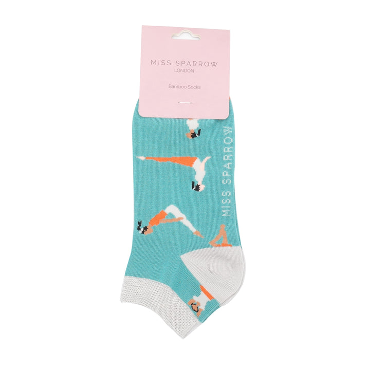 Yoga Poses Trainer Socks Duck 