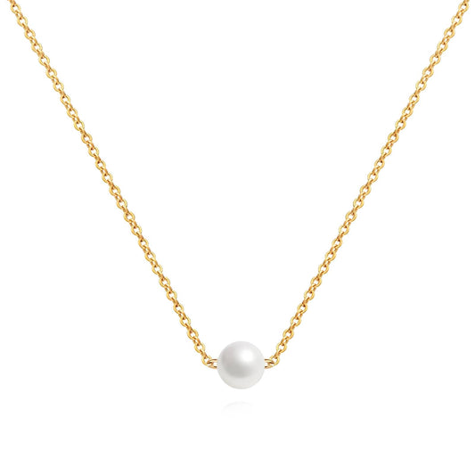 Necklace, 18K Gold Plated Steel
