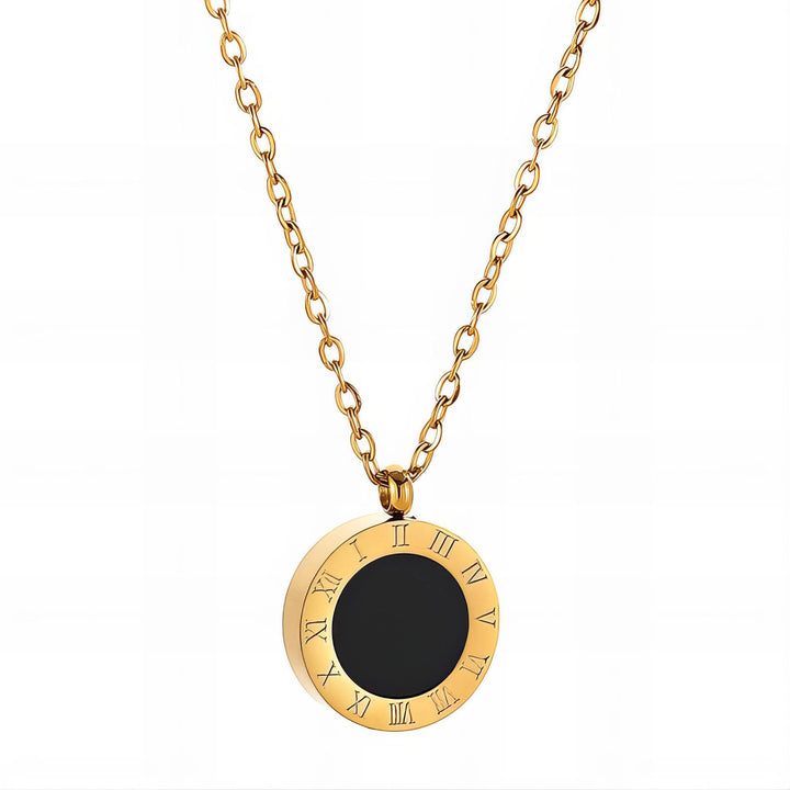 Timeless Gold Circle Pendant Necklace 1