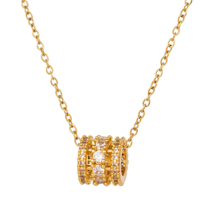 Luxury Gold Crystal Necklace 1