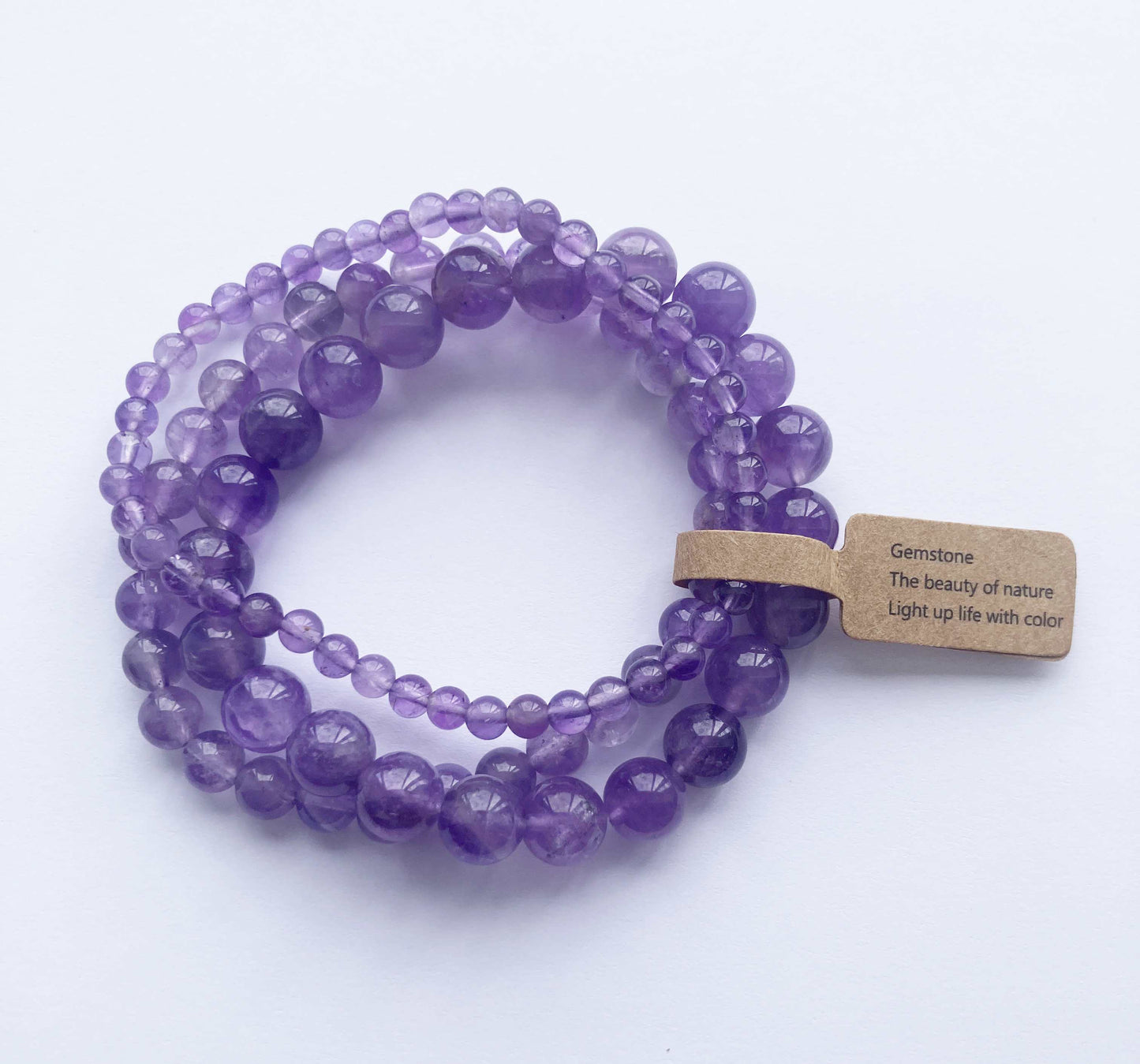 3-Piece Amethyst Bracelet Set
