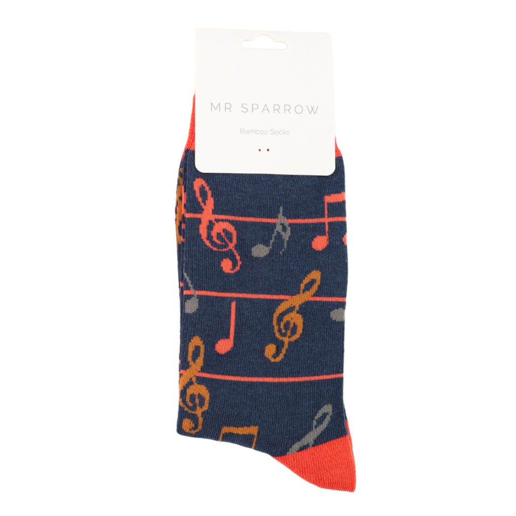 Men’s Bamboo Socks – Music Notes