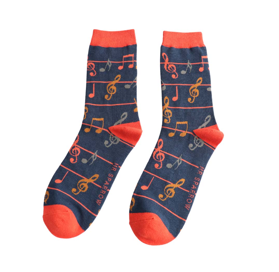 Men’s Bamboo Socks – Music Notes