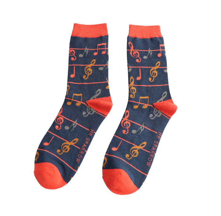 Men’s Bamboo Socks – Music Notes