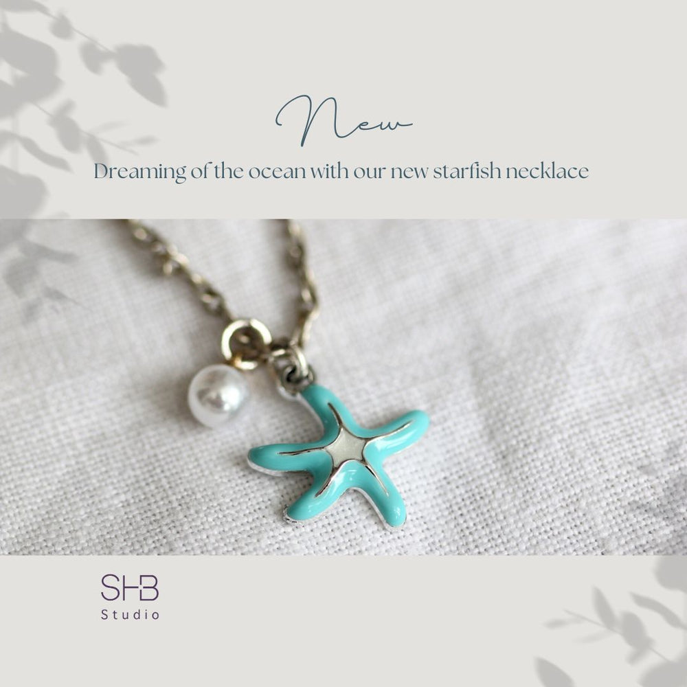 Star Fish and pearl Necklace 1