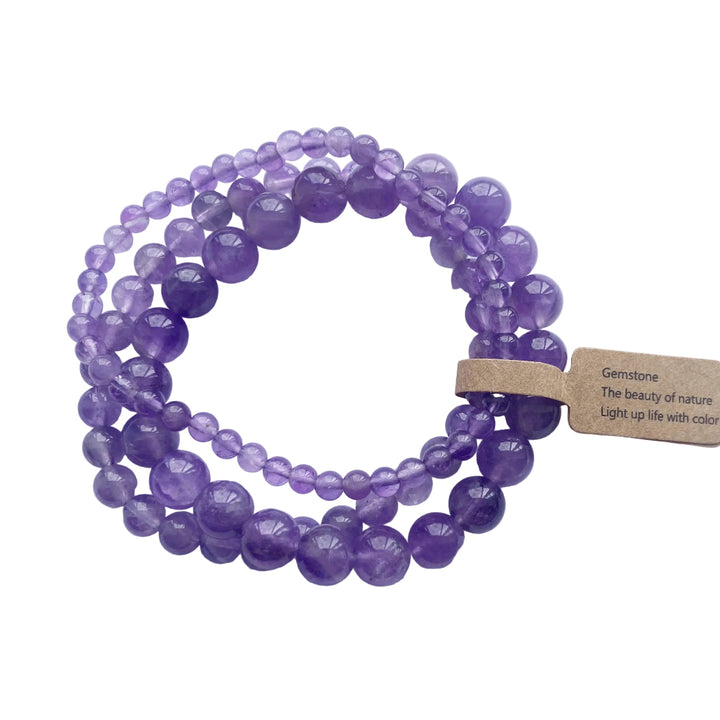 3-Piece Amethyst Bracelet Set 1