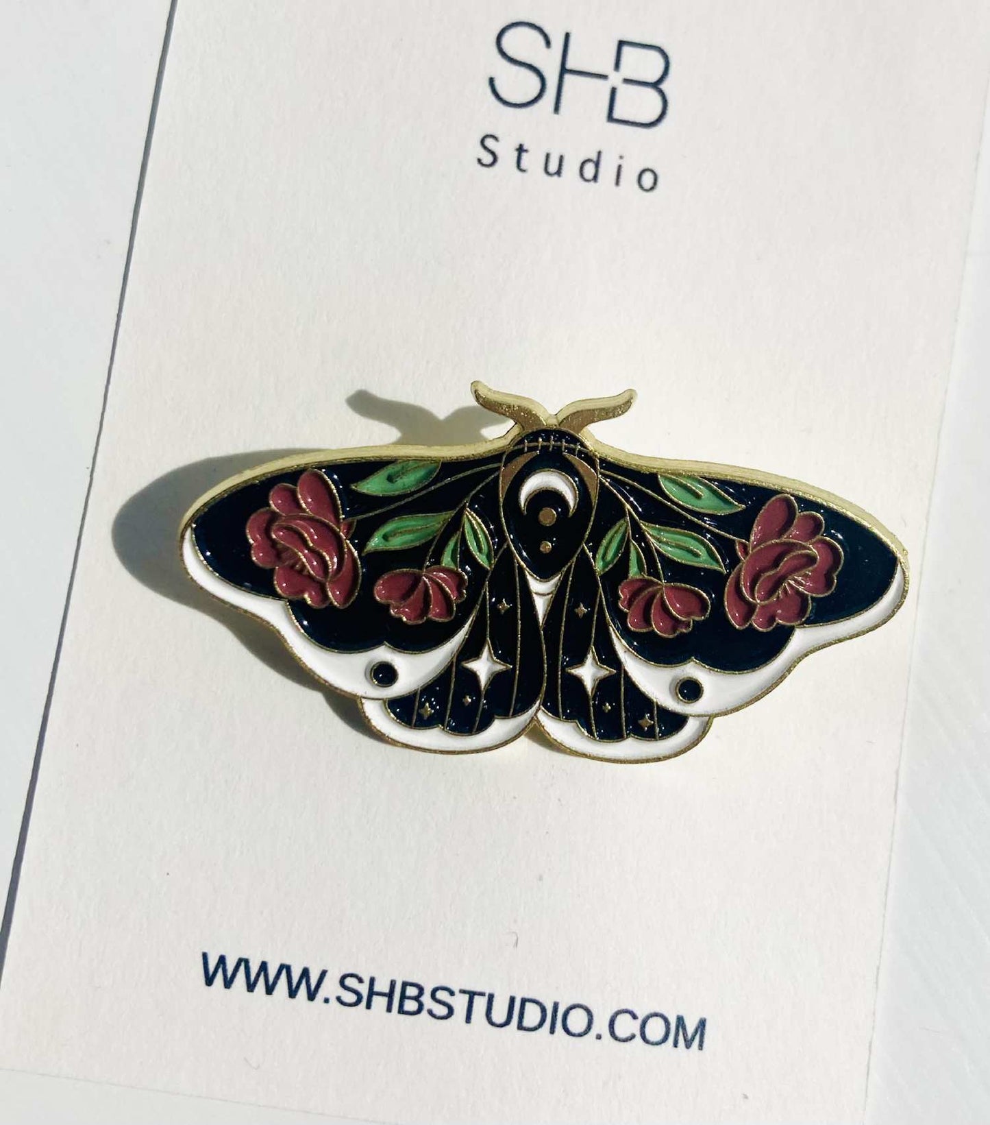 Black Moth Brooch