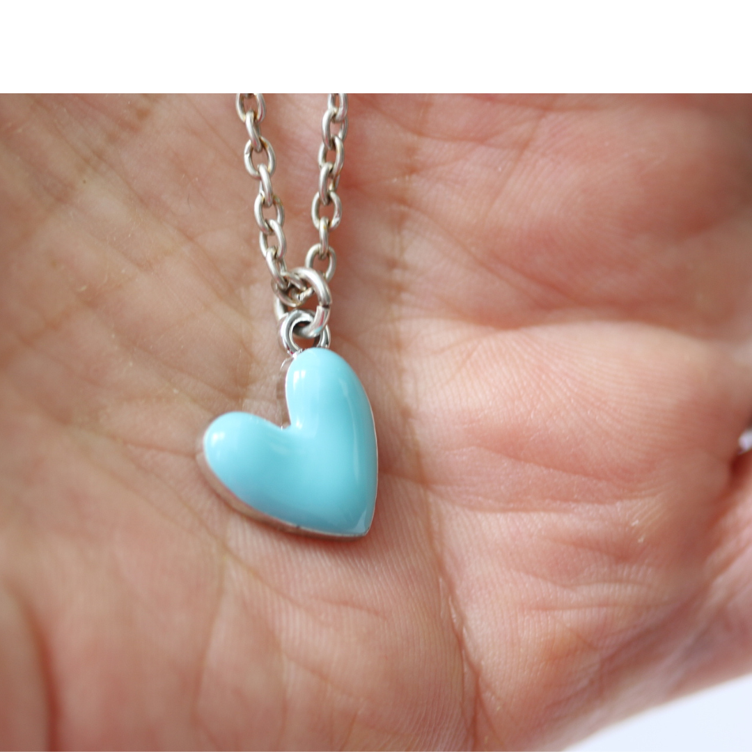 Blue Heart Necklace