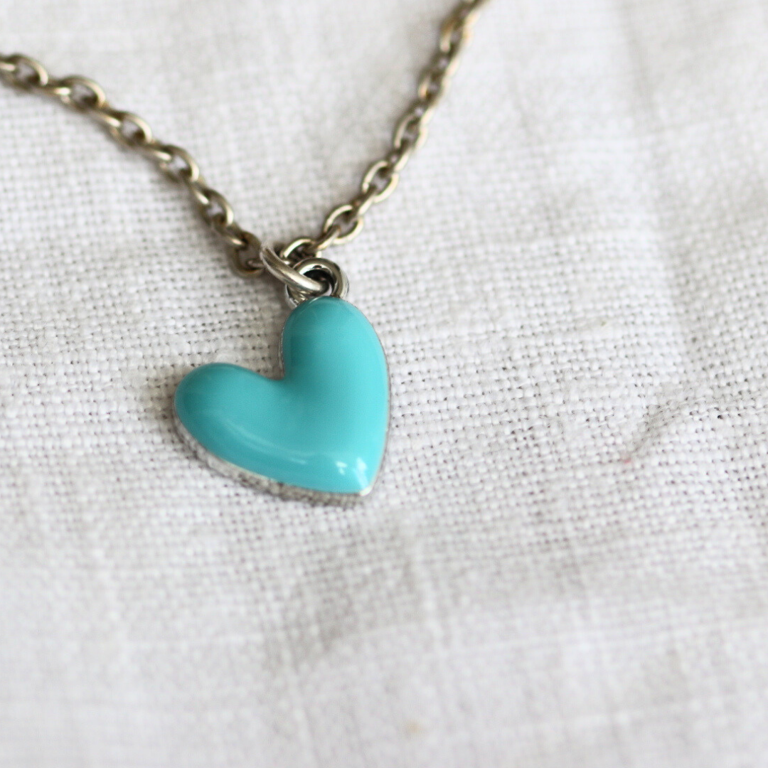 Blue Heart Necklace