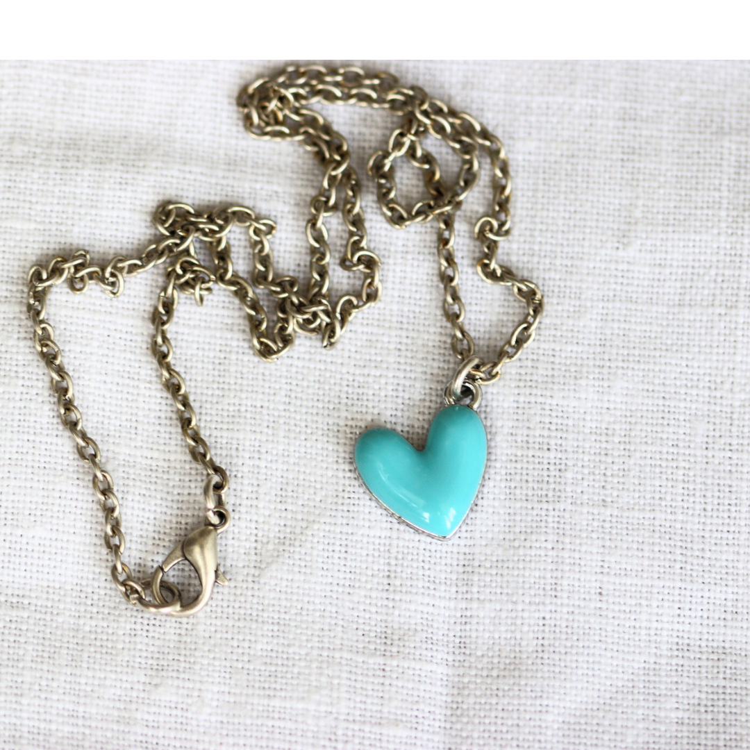 Blue Heart Necklace