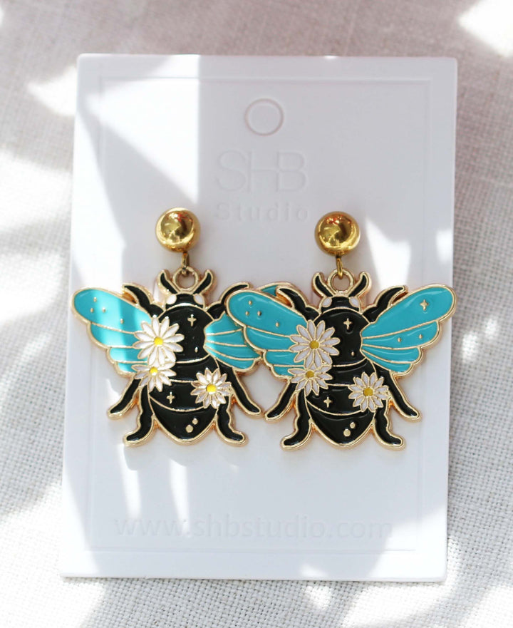 bumble bee earrings 1