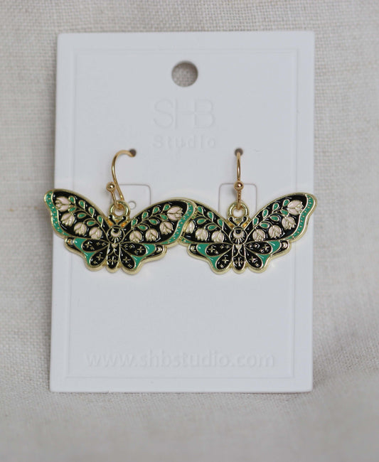 Butterfly Hook Earrings-E23