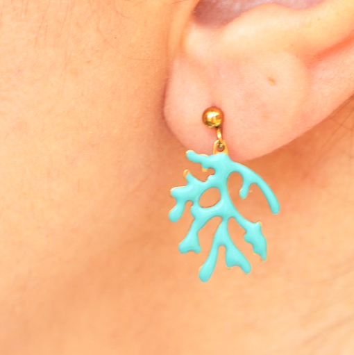 blue coral earrings 1