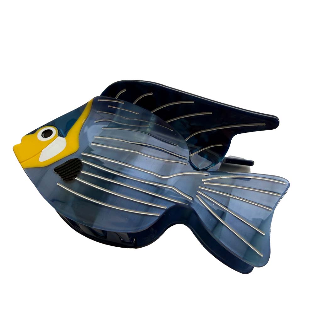 Fish Hair Claw Clip – Ocean Blue Acetate Hair Accessory | SHB Studio