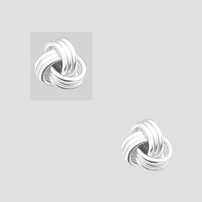 silver knot Studs 1