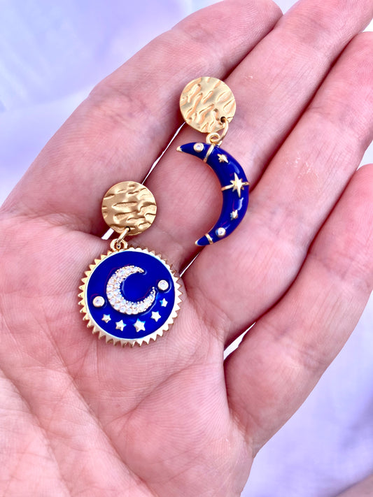 Moon & Starry Night earrings