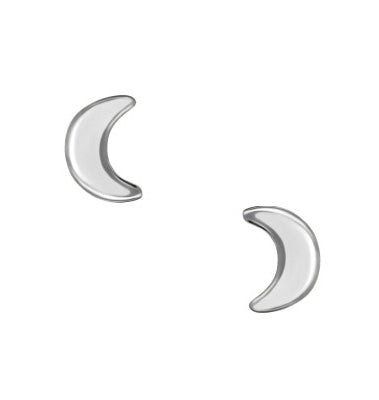 Moon Studs- 925 Sterling Silver -ESS14