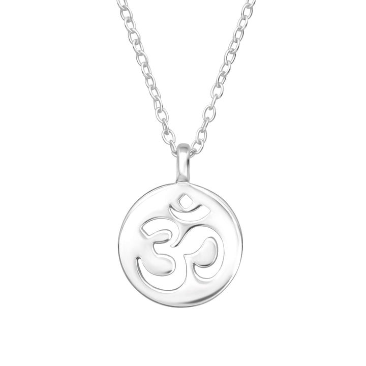 Om  Necklace Sterling Silver