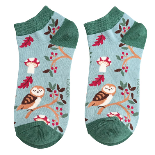 owl wood land bamboo socks 