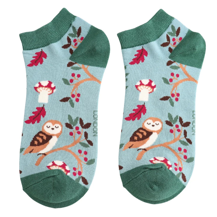 owl wood land bamboo socks 