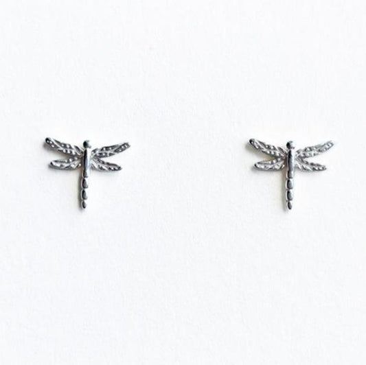 Sterling Silver Dragonfly Studs