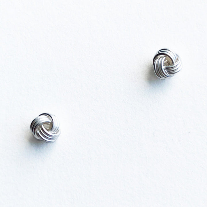earrings studs sterling silver knots