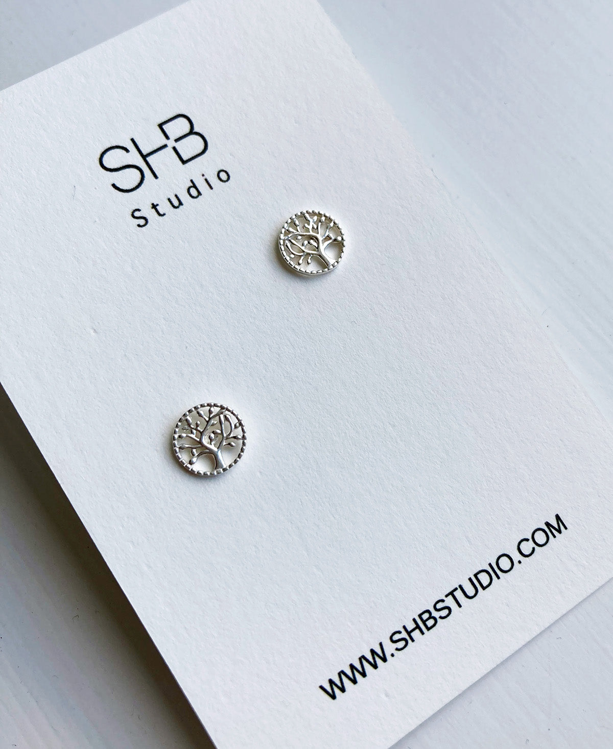 Sterling Silver Tree of Life Studs