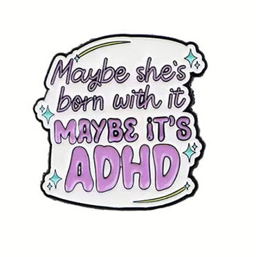 Pin badge with text &