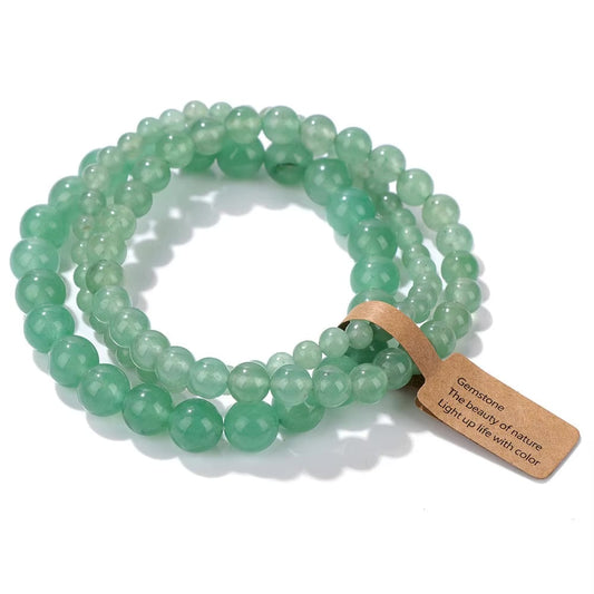Green Aventurine Gemstone Bracelet – Luck & Prosperity Crystal