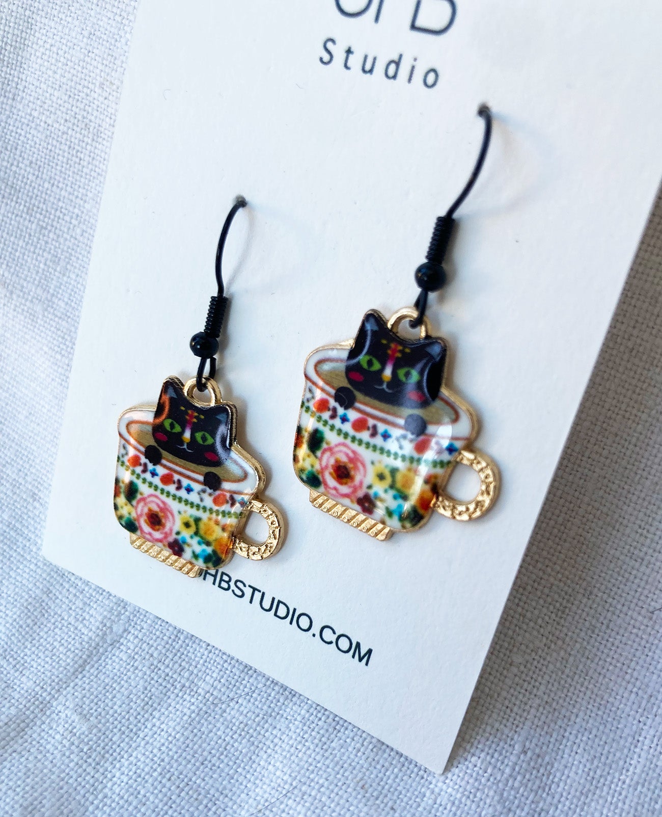 Cat Cup Earrings-2