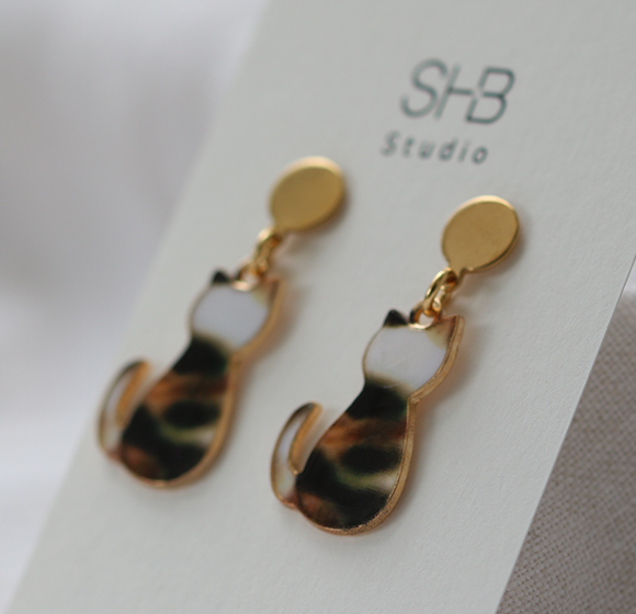 Cat Dangle Earrings