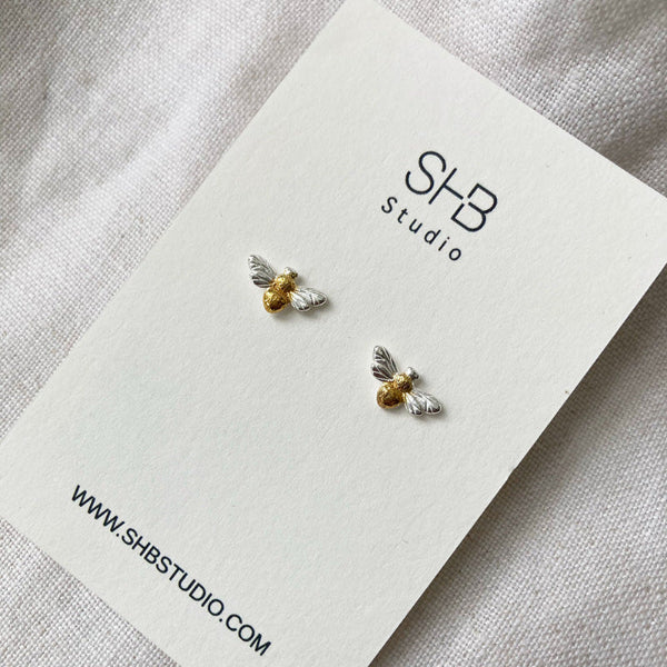 earrings silver bee 1.1