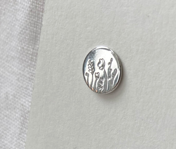 earrings silver circle flower 2