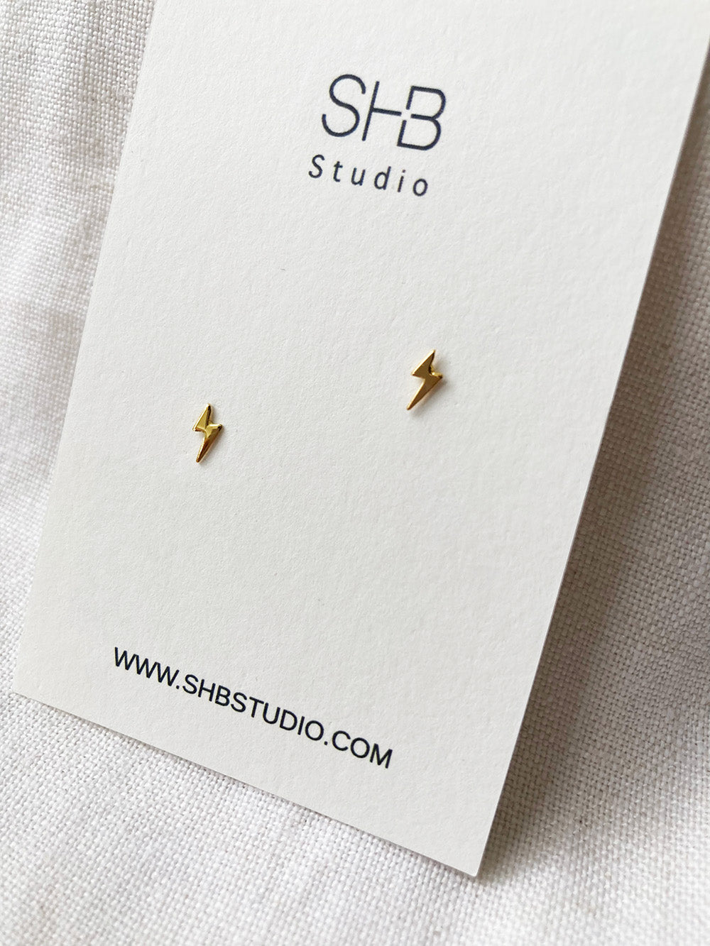 Gold Flash Studs- 925 Sterling Silver -ESS13