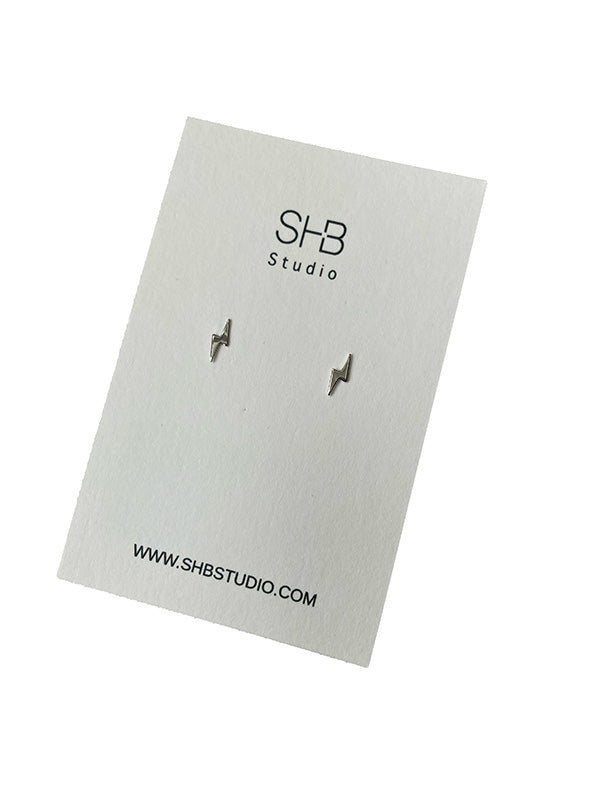 Lightning Bolt Studs - 925 Sterling Silver -ESS7