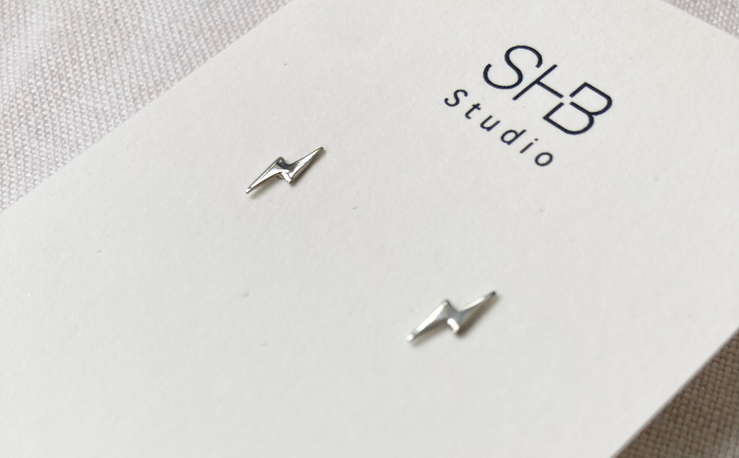 Lightning Bolt Studs - 925 Sterling Silver -ESS7