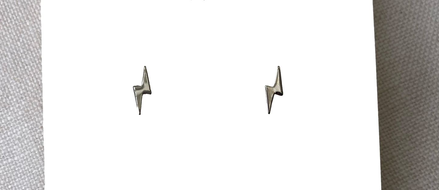 Lightning Bolt Studs - 925 Sterling Silver -ESS7