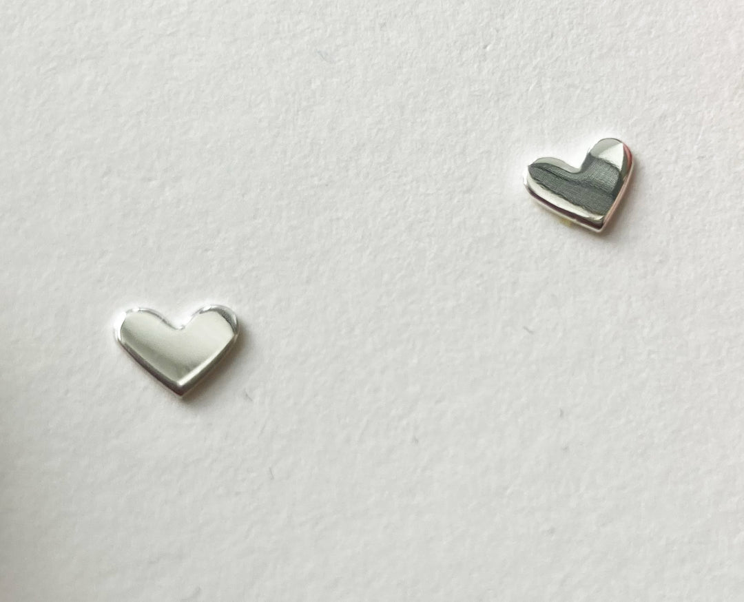 elegant earrings silver heart 