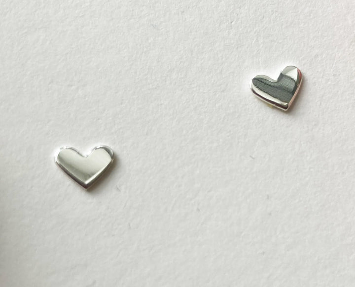 elegant earrings silver heart 