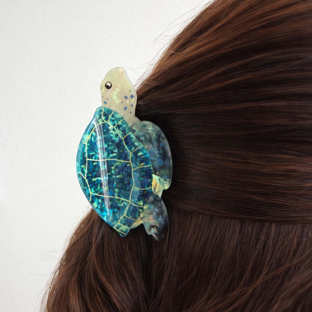 Turtle Hair Clips - Acrylic Hair Accessories | SHB Studio