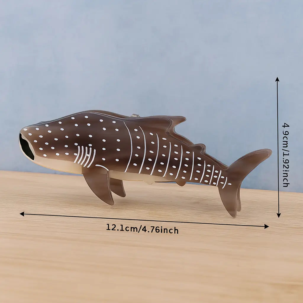 hair claw whale brown