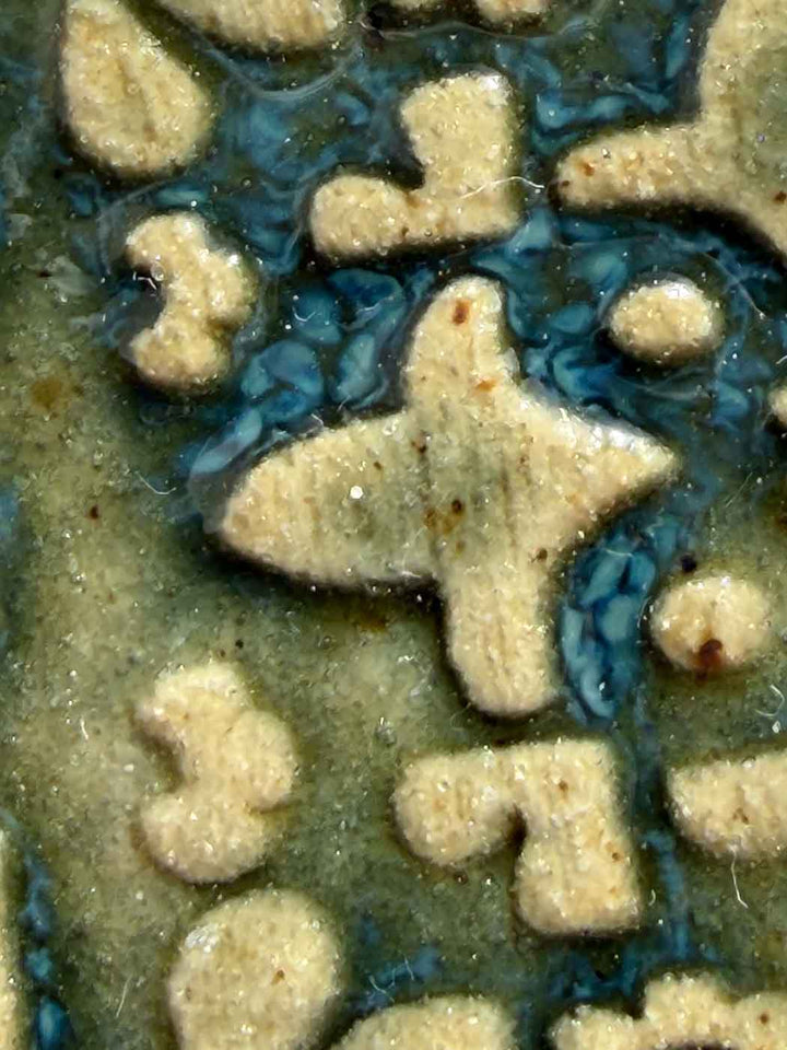 Handmade Brooch — Persian Tile | Sage &amp; Teal Ceramic | SHB Studio