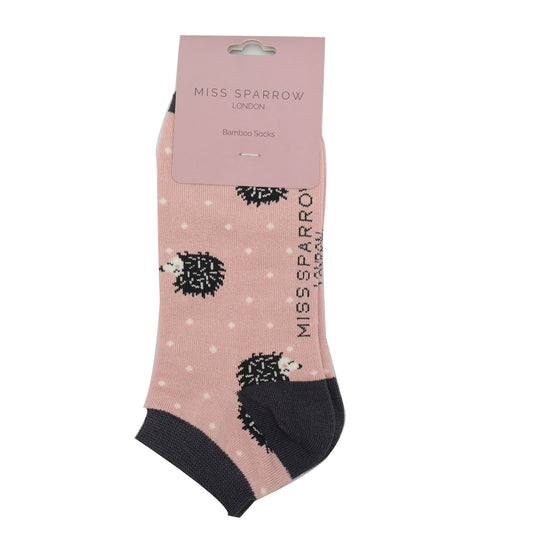 Hedgehogs Trainer Socks Hedgehog Dusky Pink | SHB Studio