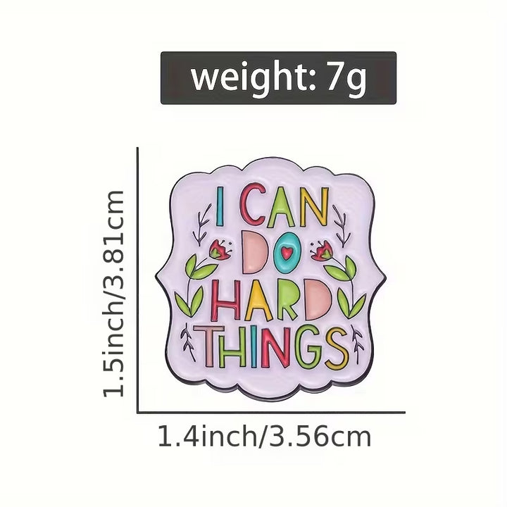 Colorful enamel pin with &