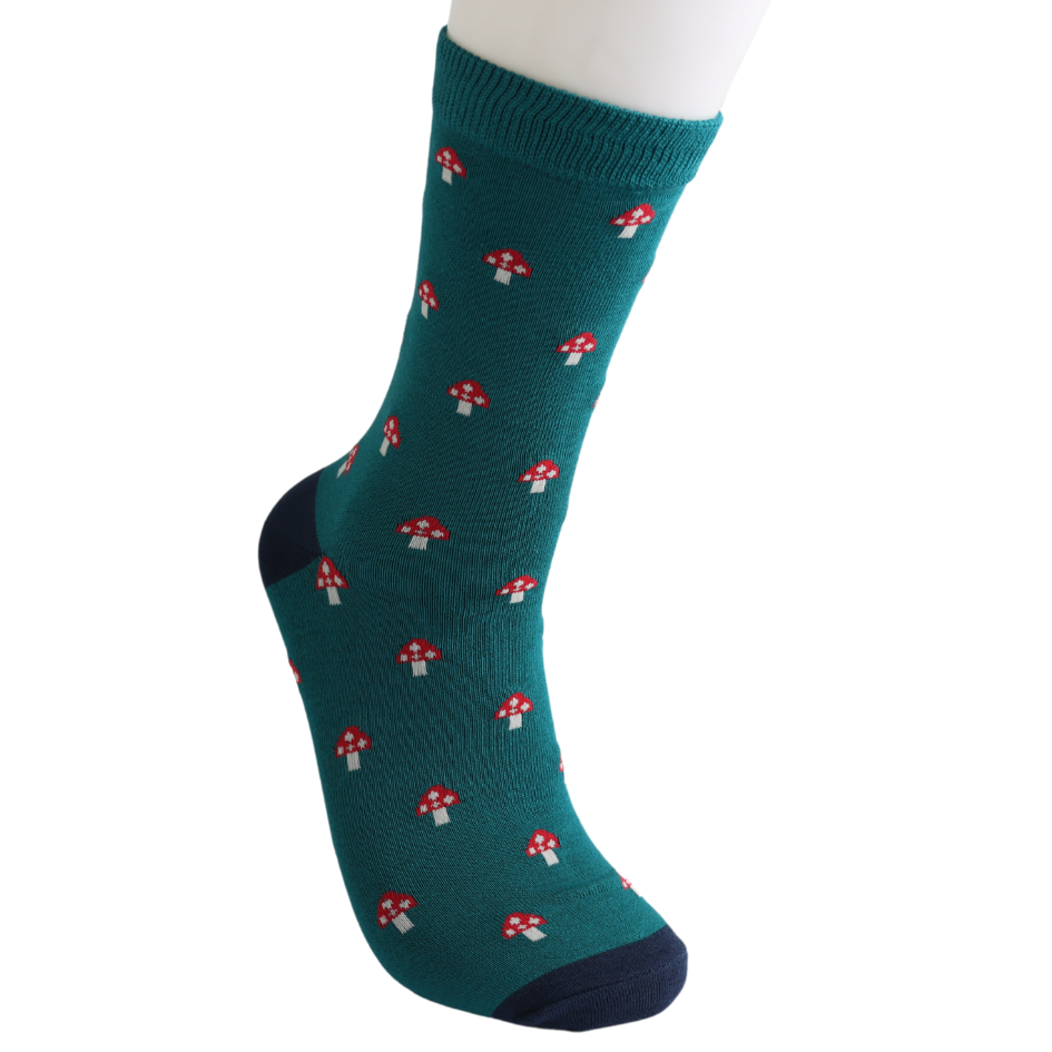 Men’s Bamboo Socks – Mushroom Teal