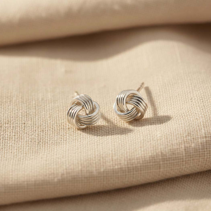 knot studs on fabric
